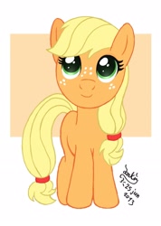 Size: 1963x2764 | Tagged: safe, artist:joakaha, applejack, earth pony, pony, female, filly, mare, solo