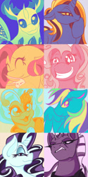 Size: 1200x2400 | Tagged: safe, artist:karra-shi, derpibooru import, angel bunny, fluttershy, pinkie pie, princess skystar, rainbow dash, rarity, sassy saddles, tempest shadow, thorax, changedling, changeling, earth pony, pony, seapony (g4), my little pony: the movie, king thorax