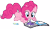 Size: 8192x4678 | Tagged: safe, artist:thatguy1945, pinkie pie, earth pony, pony, princess twilight sparkle (episode), season 4, .svg available, absurd resolution, coloring, coloring book, crayon, cute, diapinkes, mouth hold, prone, simple background, smiling, solo, transparent background, vector