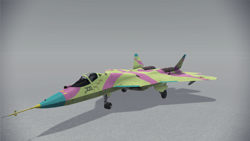 Size: 1920x1080 | Tagged: safe, fluttershy, ace combat, barely pony related, custom colors, jet, pak-fa