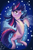 Size: 1024x1536 | Tagged: safe, artist:guephren, derpibooru import, twilight sparkle, pony, unicorn, abstract background, female, mare, open mouth, smiling, solo