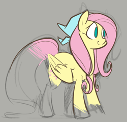 Size: 750x719 | Tagged: safe, artist:egophiliac, fluttershy, pegasus, pony, female, mare, pink mane, solo, yellow coat