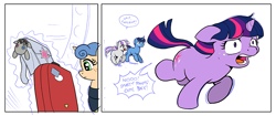 Size: 800x335 | Tagged: safe, artist:muffinshire, derpibooru import, night light, twilight sparkle, twilight velvet, comic:twilight's first day, filly, wip