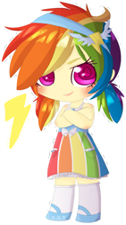 Size: 845x1494 | Tagged: safe, artist:puffleduck, derpibooru import, rainbow dash, human, humanized, simple background, solo, transparent background