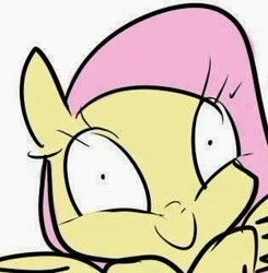 Size: 313x319 | Tagged: safe, fluttershy, pegasus, pony, exploitable, faic, solo, whether you like it or not