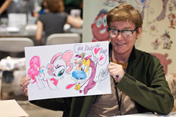 Size: 1355x900 | Tagged: safe, artist:john kricfalusi, pinkie pie, earth pony, pony, fart, george liquor, john kricfalusi, photo, ren and stimpy, ren hoek, stimpson j cat, stimpy, traditional art, yogi bear