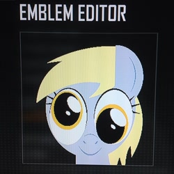 Size: 650x650 | Tagged: safe, derpy hooves, pegasus, pony, black ops 2, emblem editor, female, mare, solo