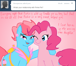 Size: 1276x1100 | Tagged: safe, artist:cythocalypse, cup cake, pinkie pie, earth pony, pony, ask mrs cake, tumblr