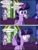 Size: 400x533 | Tagged: safe, artist:nesdoesart, starlight glimmer, twilight sparkle, twilight sparkle (alicorn), alicorn, pony, unicorn, coffee, coffee mug, comic, dialogue, implied shipping, implied sparlight, implied spike, implied straight, mug, pregnant, sparlight, spike's the father, spit take, spread wings, wings