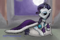 Size: 1095x730 | Tagged: safe, artist:brab777, princess platinum, rarity, pony, unicorn, female, mare, purple mane, solo, white coat