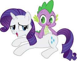 Size: 3486x2767 | Tagged: safe, artist:porygon2z, rarity, spike, dragon, pony, unicorn, back scratching, female, male, scratching, shipping, simple background, sparity, straight, transparent background, vector