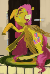 Size: 800x1174 | Tagged: safe, artist:sterfler, fluttershy, pegasus, pony, female, mare, pink mane, solo, yellow coat