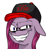 Size: 709x691 | Tagged: artist needed, safe, pinkie pie, earth pony, pony, baseball cap, edgy, grin, hat, pinkamena diane pie, reaction image, smiling, solo, top gun