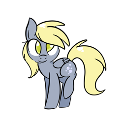 Size: 1024x1024 | Tagged: safe, artist:tokipeach, derpy hooves, pegasus, pony, cute, derpabetes, female, mare, raised leg, simple background, solo, transparent background