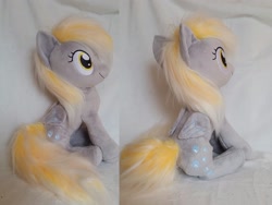 Size: 3104x2328 | Tagged: safe, artist:epicrainbowcrafts, derpy hooves, pegasus, pony, female, irl, mare, photo, plushie, sitting, solo