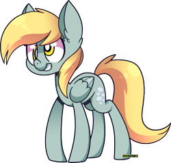 Size: 500x476 | Tagged: safe, artist:soulkillur, derpy hooves, pegasus, pony, female, grin, mare, solo