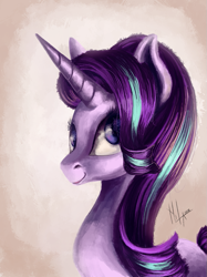 Size: 747x1000 | Tagged: safe, artist:raramila, starlight glimmer, pony, unicorn, smiling, solo