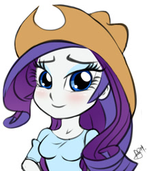 Size: 500x582 | Tagged: safe, artist:pia-sama, rarity, equestria girls, hat, solo