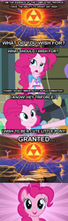 Size: 638x2077 | Tagged: safe, pinkie pie, equestria girls, balloon, comic, humanized, nintendo, the legend of zelda, triforce