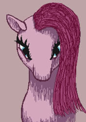 Size: 528x744 | Tagged: safe, artist:chromaskunk, pinkie pie, earth pony, pony, bust, pinkamena diane pie, pixel art, portrait, solo