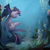 Size: 1024x1024 | Tagged: safe, artist:pashapup, derpibooru import, twilight sparkle, unicorn twilight, unicorn, bubble, solo, swimming, underwater