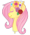 Size: 828x965 | Tagged: safe, artist:jacktryoshka, fluttershy, pegasus, pony, bust, floral head wreath, flower, portrait, solo