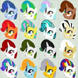 Size: 894x894 | Tagged: safe, artist:th05, color edit, rarity, pony, unicorn, recolor, solo