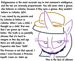 Size: 545x441 | Tagged: safe, artist:the weaver, derpibooru import, edit, twilight sparkle, atheism, beard, euphoric, faces of atheism, fedora shaming, hat, hypocrisy, neckbeard, r/atheism, reddit, religion, simple background, solo, trilby, white background