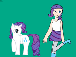 Size: 1024x768 | Tagged: safe, artist:smartcookiethepony, rarity, human, pony, unicorn, clothes, cute, dress, humanized, pretty