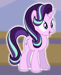 Size: 289x354 | Tagged: safe, starlight glimmer, unicorn, eyes open, happy, open mouth, solo, starsue