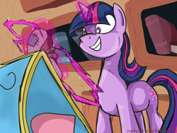 Size: 1600x1200 | Tagged: safe, artist:residentfriendly, derpibooru import, smarty pants, twilight sparkle, chest, magic