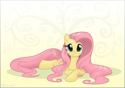 Size: 1280x902 | Tagged: safe, artist:sherwoodwhisper, fluttershy, pegasus, pony, blushing, cute, shyabetes, solo