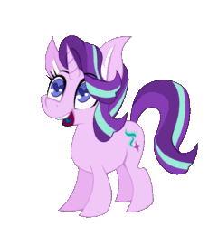 Size: 725x753 | Tagged: safe, artist:lil miss jay, starlight glimmer, pony, unicorn, animated, chibbers, chibi, cute, dancing, female, glimmerbetes, heart eyes, mare, simple background, smiling, solo, transparent background, wingding eyes