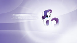 Size: 1920x1080 | Tagged: safe, artist:awesomeluna, artist:kinetic-arts, rarity, pony, unicorn, female, mare, quote, solo, vector, wallpaper