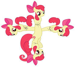 Size: 1091x1000 | Tagged: safe, apple bloom, fluttershy, pegasus, pony, female, filly, meiosis, wat