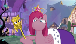 Size: 2010x1169 | Tagged: safe, edit, pinkie pie, pegasus, pony, princess twilight sparkle (episode), season 4, meme, pinkamena diane pie, race swap, twilight scepter