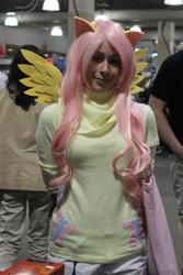 Size: 4272x2848 | Tagged: safe, artist:genazuma, fluttershy, human, absurd resolution, anime boston, convention, cosplay, irl, irl human, photo, solo