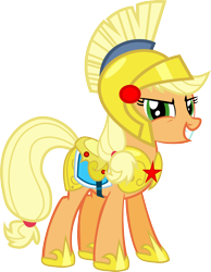 Size: 1096x1411 | Tagged: safe, artist:vector-brony, applejack, earth pony, pony, armor, royal guard, simple background, solo, transparent background, vector