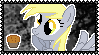 Size: 99x55 | Tagged: safe, artist:kevfin, derpy hooves, pegasus, pony, deviantart stamp, female, mare, muffin, solo, stamp