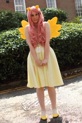 Size: 1365x2048 | Tagged: artist needed, safe, fluttershy, human, amecon, cosplay, irl, irl human, photo, solo