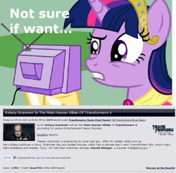 Size: 898x889 | Tagged: safe, derpibooru import, twilight sparkle, twilight sparkle (alicorn), alicorn, pony, bayformers, exploitable meme, female, kelsey grammer, mare, michael bay, transformers, transformers age of extinction, tv meme