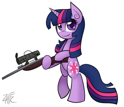 Size: 1642x1414 | Tagged: safe, artist:php92, derpibooru import, twilight sparkle, gun, solo, team fortress 2, weapon