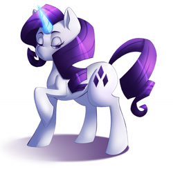 Size: 1458x1426 | Tagged: safe, artist:nintala, rarity, pony, unicorn, female, horn, mare, solo, white coat