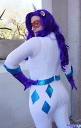 Size: 1306x2048 | Tagged: safe, artist:scruffypants, rarity, human, 2014, clothes, con-nichiwa, con-nichiwa 2014, convention, cosplay, irl, irl human, photo, solo, superhero