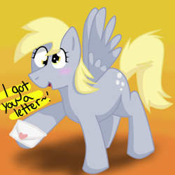 Size: 800x800 | Tagged: safe, artist:citrine-cat, derpy hooves, pegasus, pony, female, letter, mail, mare, solo