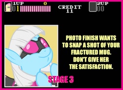 Size: 737x542 | Tagged: safe, fluttershy, photo finish, pegasus, pony, arcade, konami, vendetta, video game