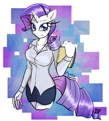 Size: 720x800 | Tagged: safe, artist:anicmj, rarity, anthro, clothes, skirt, solo, tube skirt