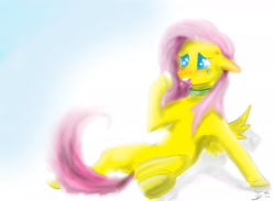 Size: 3000x2200 | Tagged: safe, artist:goina, fluttershy, pegasus, pony, crying, futashy, solo