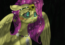 Size: 884x613 | Tagged: safe, artist:colorlesscupcake, fluttershy, pegasus, pony, female, mare, pink mane, solo, yellow coat