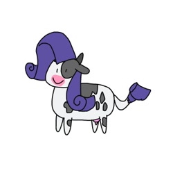 Size: 370x369 | Tagged: safe, artist:kushina13, rarity, cow, raricow, simple background, solo, species swap, udder